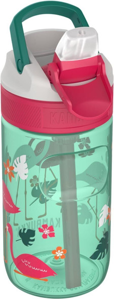 Kambukka kids water bottle (400ml) - leakproof - BPA free - Shockproof - Dishwasher safe - leakproof kids water bottle - model LAGOON Pink Flamingo