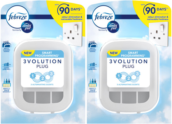 Ambi Pur 3Volution Air Freshener - 1 Plug-in Diffuser (3Volution X 2 Packs)