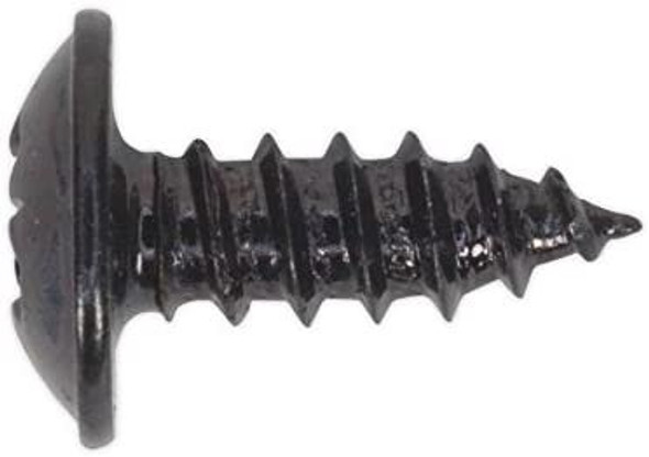 Sealey BST3510 3.5 x 10mm Black Pozi Self Tapping Screw Flanged Head BS 4174 - Pack of 100