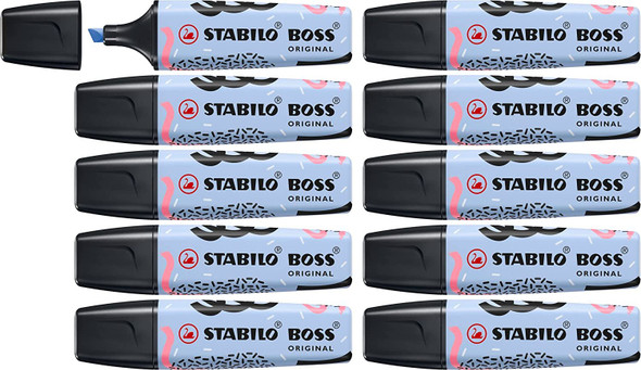 Highlighter - STABILO BOSS ORIGINAL Pastel by Ju Schnee - Pack of 10 - Frozen Fuchsia