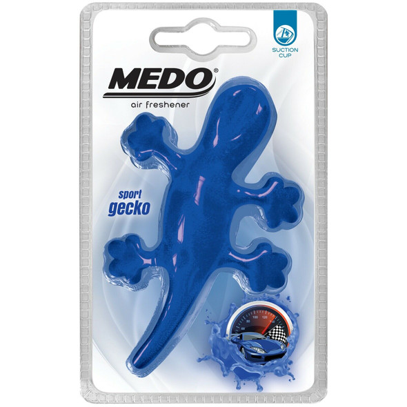 Medo 3D Gecko Air Freshener with Suction Cup, Blue Sport Long-lasting Fragrance