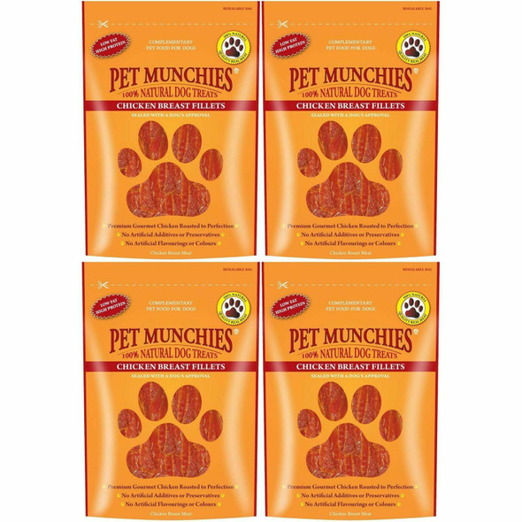 Pet Munchies 100% Natural Chicken Breast Fillets Dog Treats 100g (PACK OF 4)