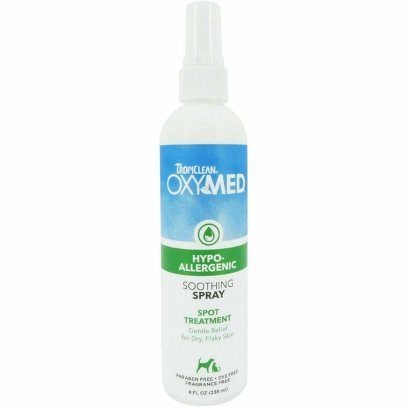 TropiClean OxyMed Hypoallergenic Spray for Dogs & Cats for Sensitive Skin 236ml