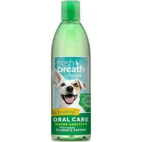 TropiClean Fresh Breath Dental Health Solution for Dogs Additive for Water 236ml