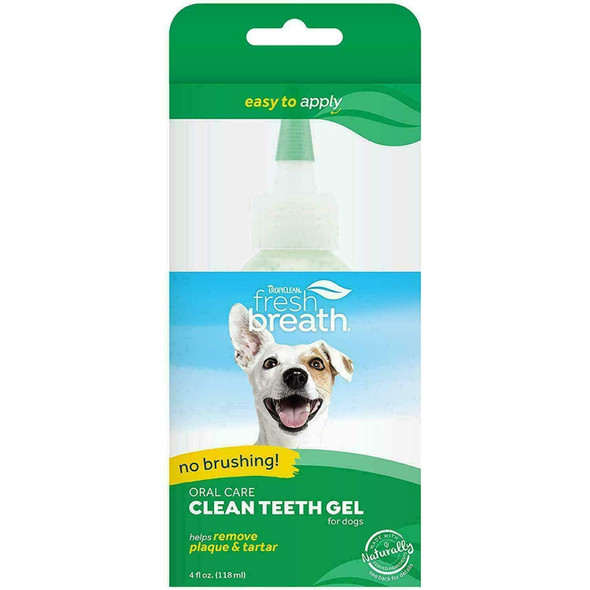 TropiClean Fresh Breath Oral Care Gel for Dogs Removes / Reduces Tartar & Plaque