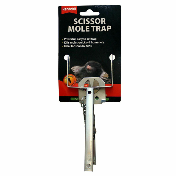 Rentokil Scissor Mole Killer Trap Quickly & Humanely - Easy to Set & Poison-Free