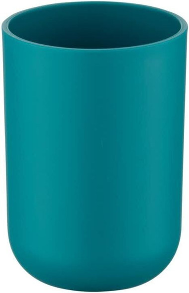 WENKO Toothbrush Tumbler Brasil Petrol-Unbreakable, Plastic (TPE), Turquoise, 7.3 x 7.3 x 10.3 cm