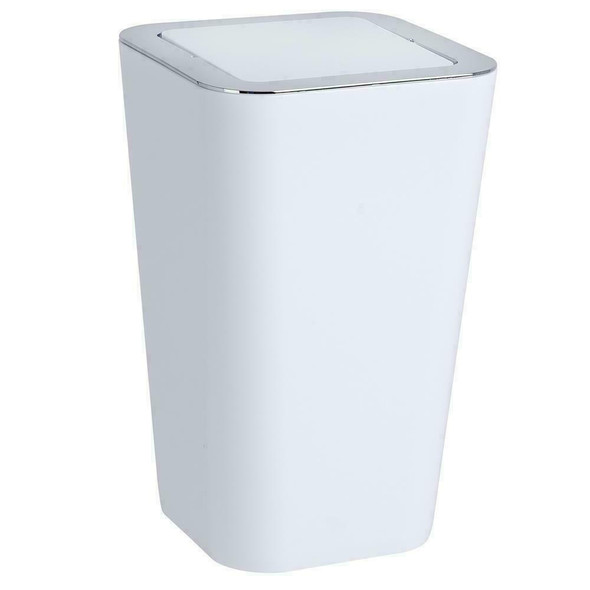 Wenko Candy Swing Cover Bin, ABS/PS, White, 18 x 18 x 28.5 cm