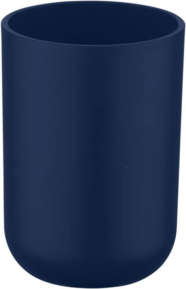 Wenko Brasil Toothbrush Tumbler, TPE, Dark Blue, 7.3 x 7.3 x 10.3 cm