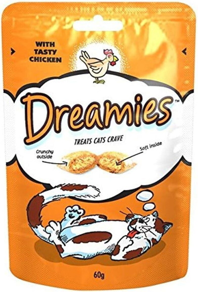 Dreamies Chicken Treats for Cats, 60 g