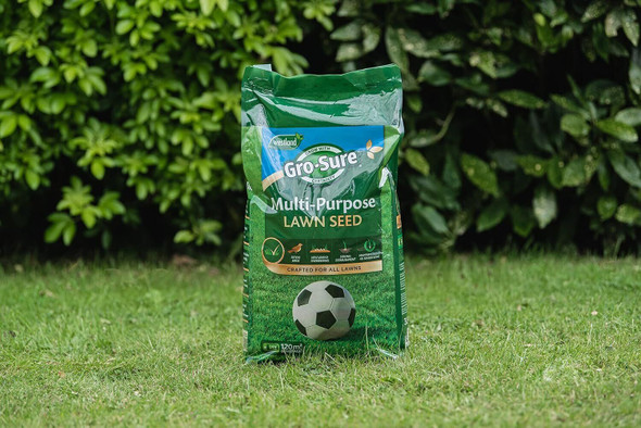 Gro-sure 20500082 Multi-Purpose Grass Lawn Seed, 120 sq m, 3.6 kg