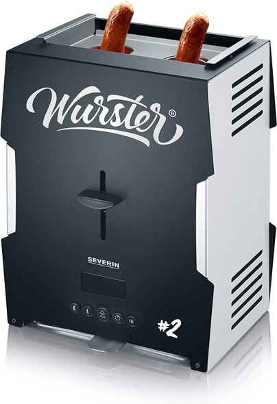 Severin Device for Grilling Sausages with 2000 W of Power Wurster WT 5005, Stainless Steel-Black