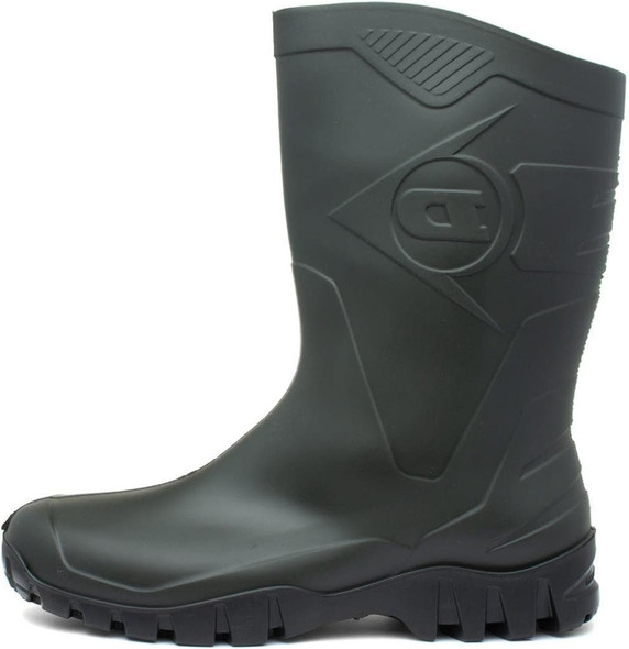 Dunlop Dee Calf Length Wellington Boots (Dark Green) - 7