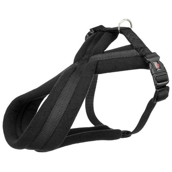 Trixie Premium Harness with Fleece Padding, Black, S: 35–65 cm/20 mm