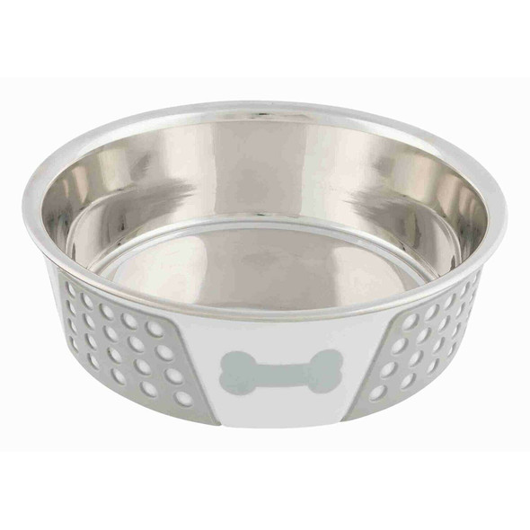 Trixie Stainless steel bowl with silicone