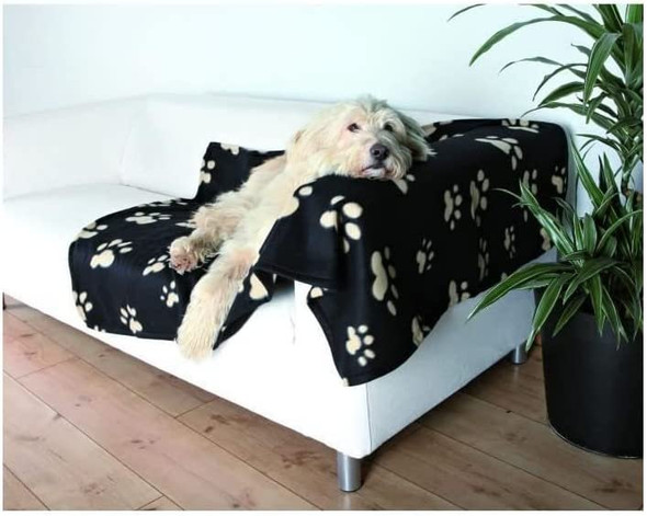 Trixie Barney Fleece Blanket - 150 x 100cm Black/Grey