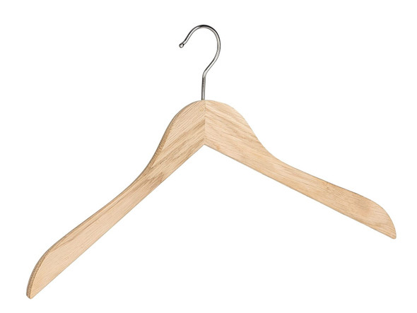 WENKO 64123100 Hanger Elba natural oak - Coat rack hanger, Holz-Eichenholz, 45 x 25 x 1.4 cm, Brown