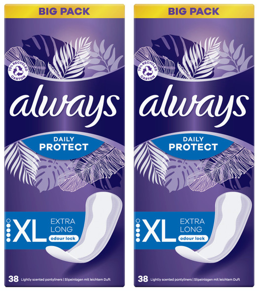 Always Dailies Extra Protect Panty Liners Long Plus 44 Panty Liners
