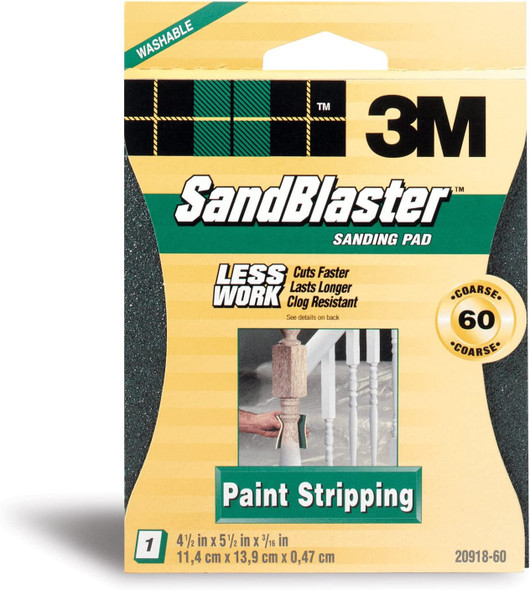 3M 20150 P150 "Bare Surfaces" Medium Grit Sandblaster Sandpaper Abrasive Sheet - Gold (Pack of 3)