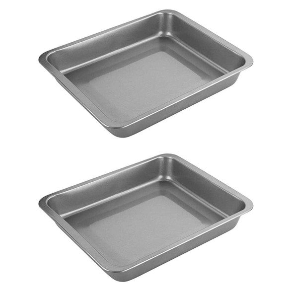 Chef Aid Non-Stick Coating Roaster Pan Kitchen Baking Tool 32 x 22 x 5cm Grey (Pack of 2)