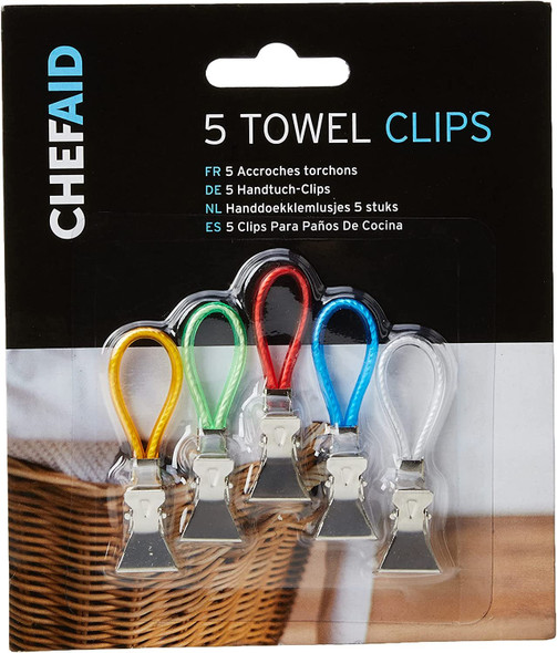 Chef Aid Tea Towel Clips, Set of 5