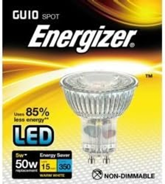 Energizer LED Energy Saving Lightbulb, GU10, 5 W, Warm White