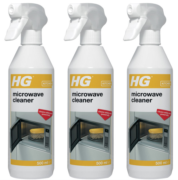 3 x HG Combi Powerful Microwave Cleaner Spray Bottle 500ml