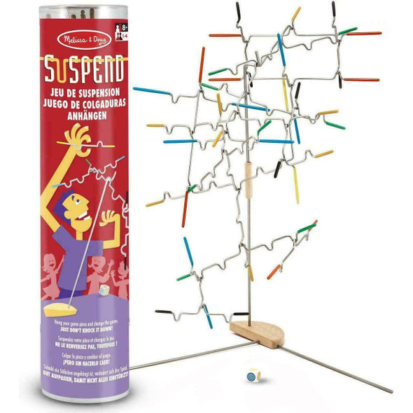 Melissa & Doug Suspend Family Games for Kids and Adults | Stacking Tower Balancing Toy Board Game | Activity Games for Family Gifts | Outdoor Travel Games for Kids 8-12 | Kids Games for 8+ Year Olds