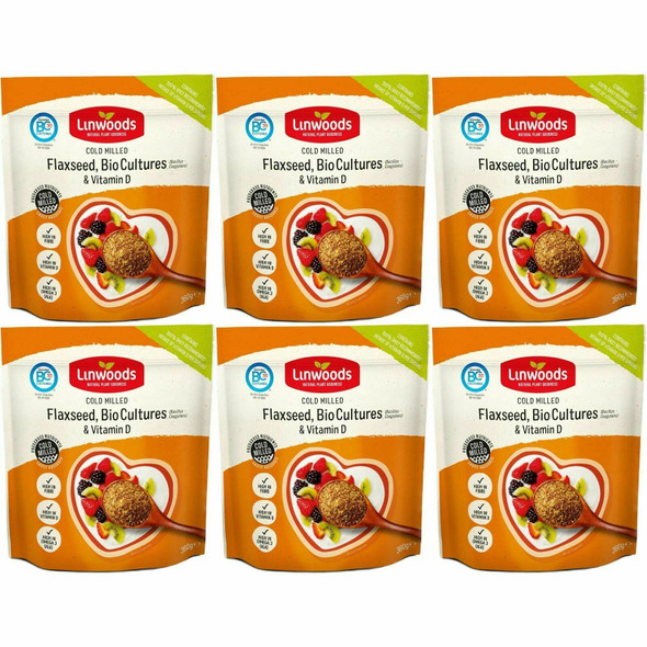 (Pack Of 6) - Flaxseed with Probiotic & Vitamin D | LINWOODS