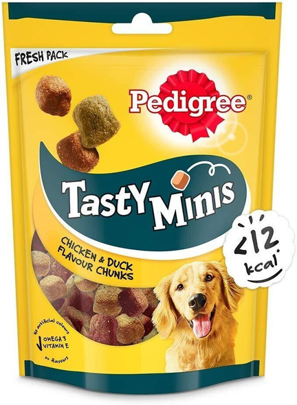 Pedigree Tasty Bites Dog Treats Chewy Cubes with Chicken, 130g