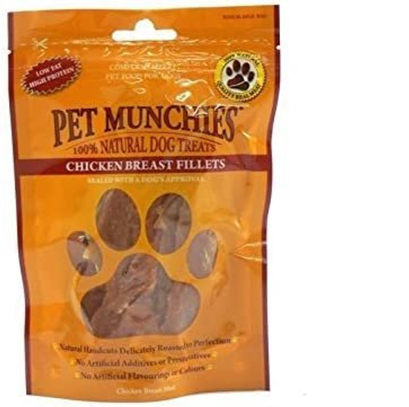 (6 Pack) Pet Munchies - Chicken Breast Fillets 100g