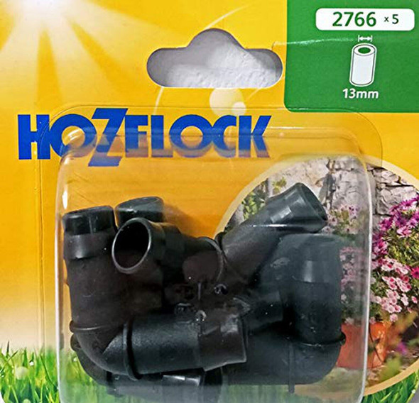 Hozelock Ltd 100-001-328 Elbow 13MM 5PCS Automatic Irrigation Accessories, Black