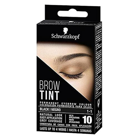 Schwarzkopf Permanent Eyebrow Tint Black, Natural Easy Application 17ml