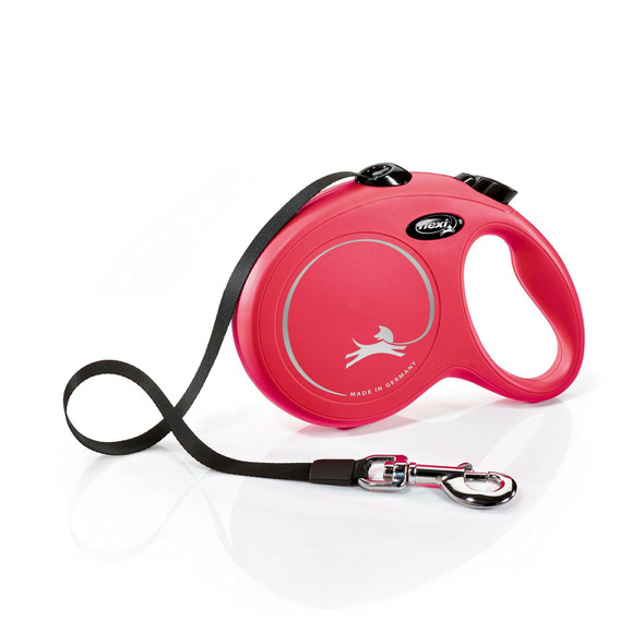 Flexi New Classic Tape Red Large 8m Retractable Dog Leash/Lead for dogs up to 50kg/110lbs