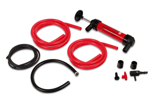 Streetwize SWSP Multipurpose Syphon Pump - 16” Air Pressure Hose & 2” x 51” Fluid Transfer Hose - Liquid, Air Pump for Cars, Household, Automotive Use