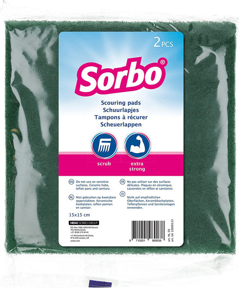 Sorbo Duo Scouring Pad 15x15cm