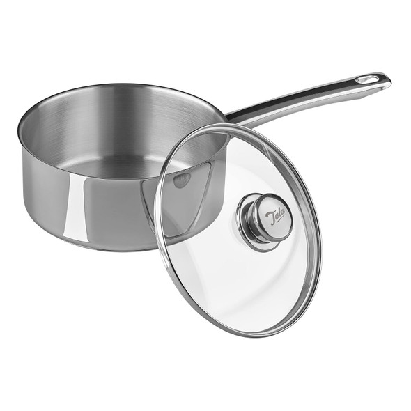 Tala Performance Stainless Steel Cookware 20cm Saucepan with Glass lid. Made in Portugal, with Guarantee, Suitable for All hob Types Including Induction (10A14339)