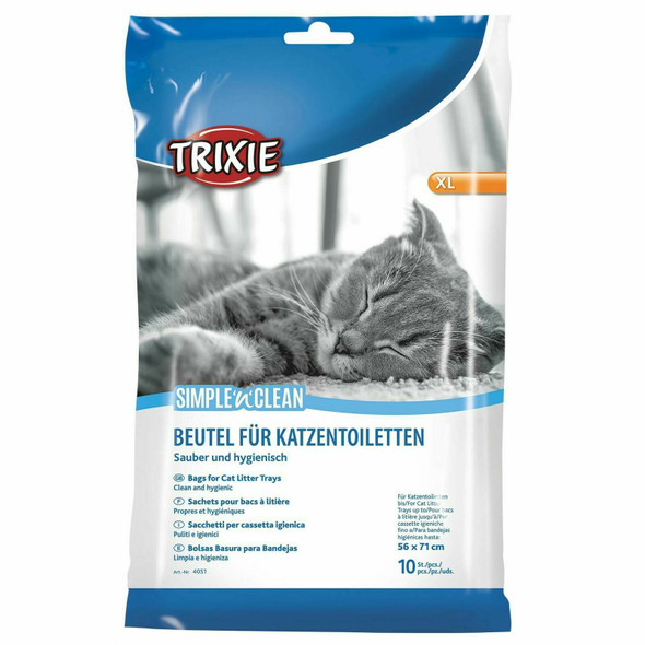 Trixie Bags for Cat Litter Trays XL - to fit trays measuring up to 56 × 71 cm (10 Pack (100 Bags))