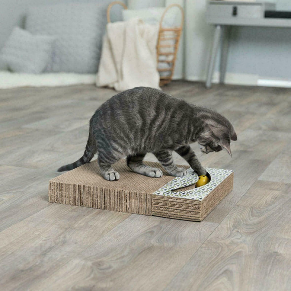 Trixie Cat/Kitten Scratching Cardboard with Chase Balls and Catnip