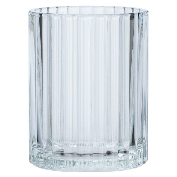 Wenko Toothbrush Tumbler Glass, Transparent, 7.5 x 10 x 7.5 cm