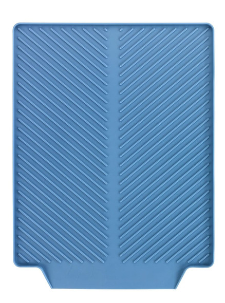 Wenko Linea Blue Drying, Sink Mat for Crockery, Plastic (TPR), 3 x 30 x 40 cm