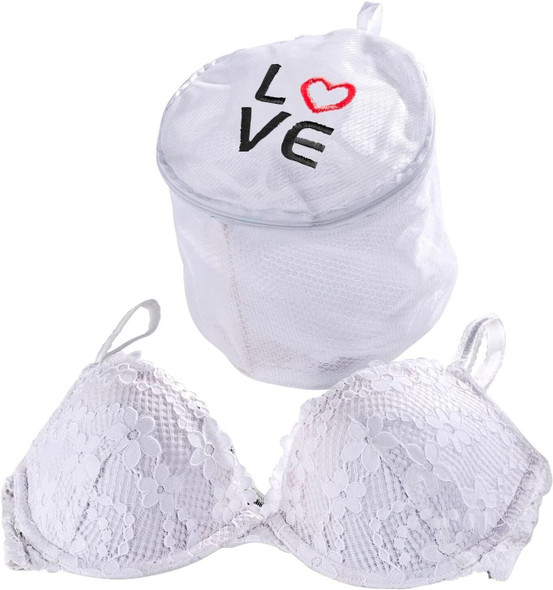 Wenko 63053100 Bra Laundry Love Plastic Polyester 16 x 15 x 16 cm White