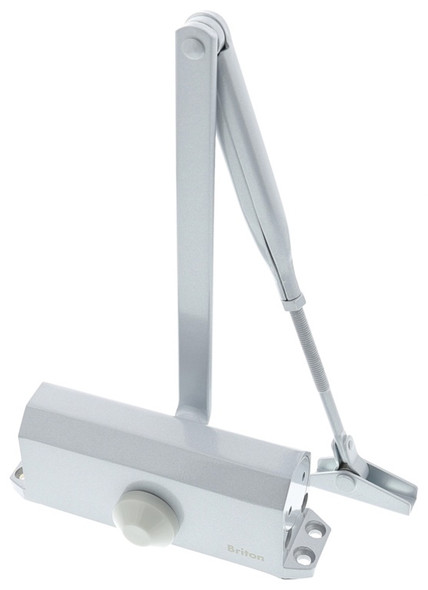 Briton 121CE Overhead Silver Door Closer - 2 Hour Fire Rated