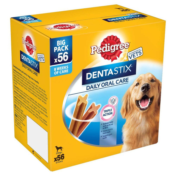 Pedigree Dentastix Daily Oral Care Dental Chews Large Dog 56 Sticks, 8 x 270g