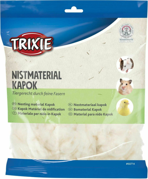 Trixie Kapok, nest Building Material, 100 g, Creamy, Booths, nests, perches, Nesting Boxes, cocoons, Pads, Fabric Tunnels (620814)