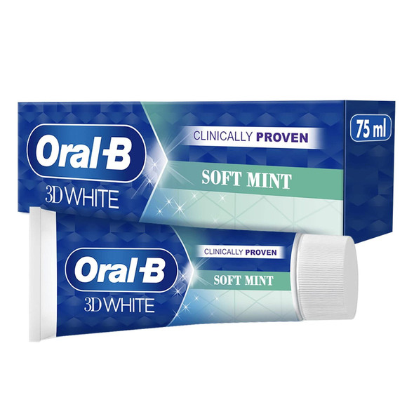 Oral-B 3D White Soft Mint Toothpaste, 75ml