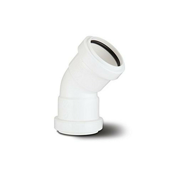 Polypipe Multifit Bend 45 Degree 1 1/2" White