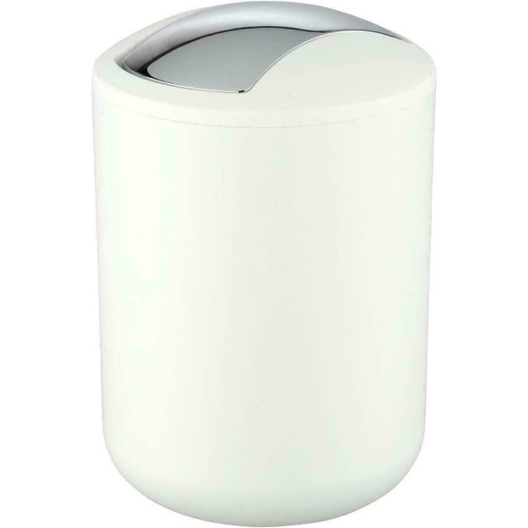 Wenko Brasil Swing Cover Bin High-grade Bathroom Series White 2 L