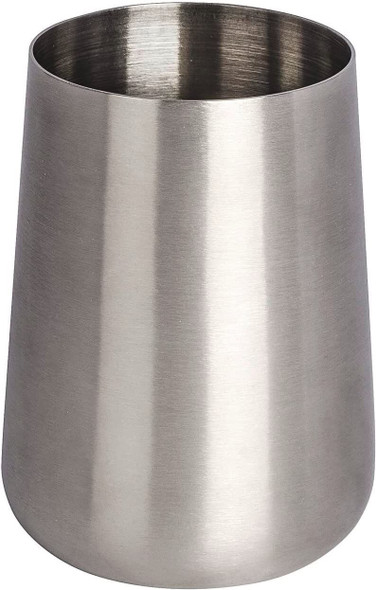 Wenko Solid Silver Toothbrush Holder Tumbler with Sanitised Finish, 8 x 10 cm