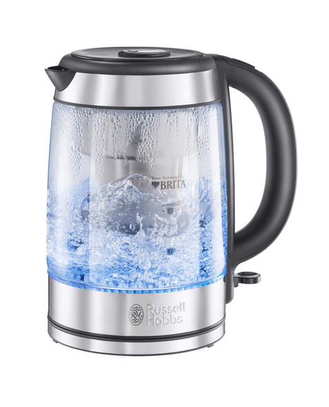 Russell Hobbs 20760-10 Brita Purity Glass Kettle, Filter Kettle with Brita Maxtra+ Cartridge Included, 3000 W, 1.5 Litre, Transparent colour